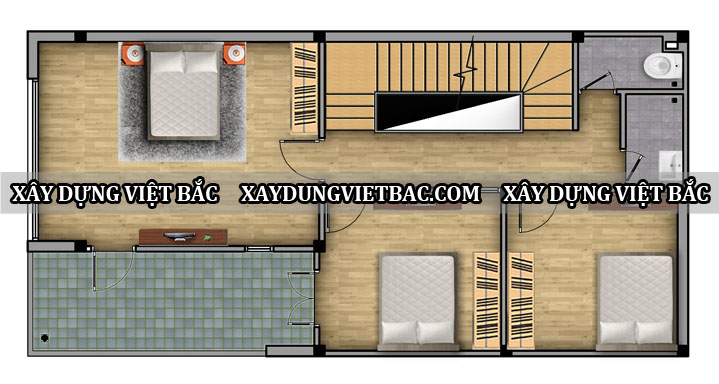mau nha ong hien dai 4 tang 7x14m2