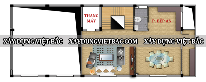mau nha ong hien dai 4 tang 8.4x20m2
