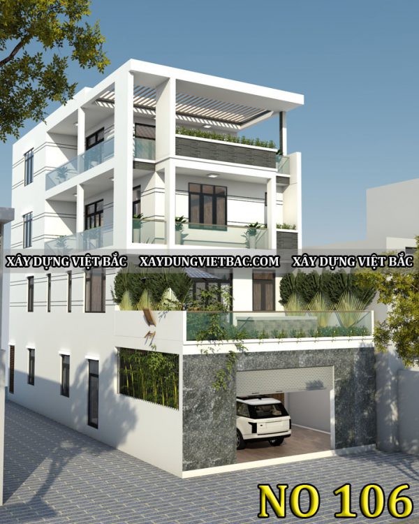 mau nha ong hien dai 4 tang 8x20m