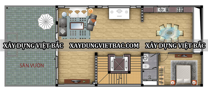 mau nha ong hien dai 4 tang 8x20m2