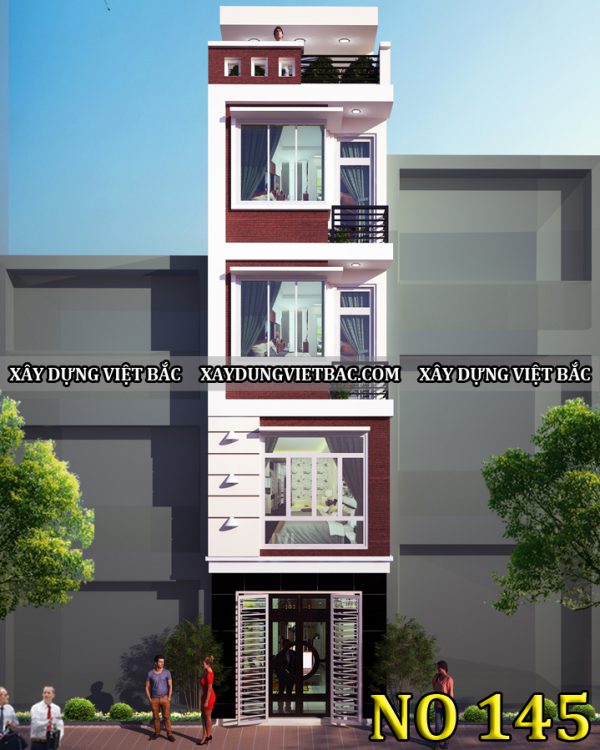 mau nha ong hien dai 5 tang 3.8x9.6m