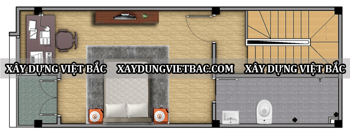 mau nha ong hien dai 5 tang 3.8x9.7m2
