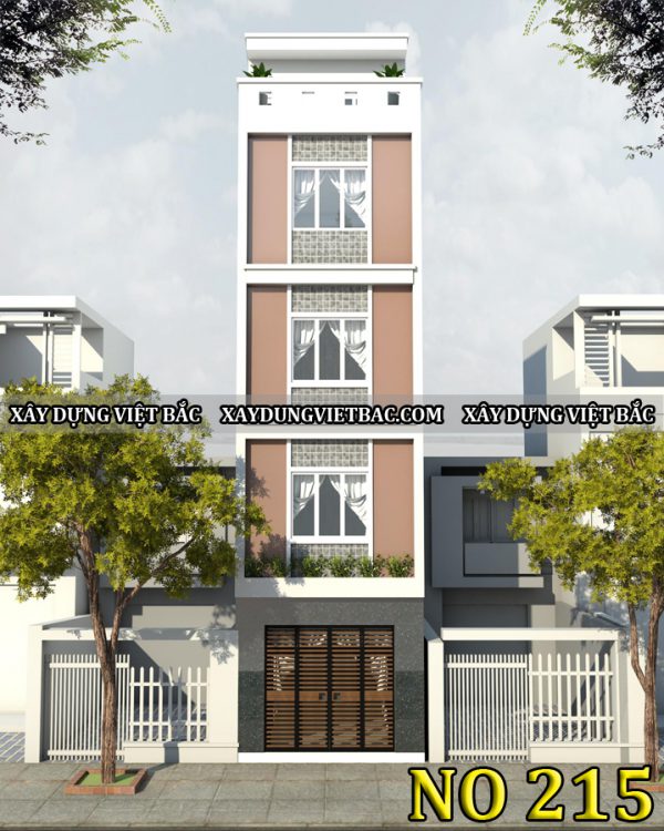 mau nha ong hien dai 5 tang 3.9x8.8m
