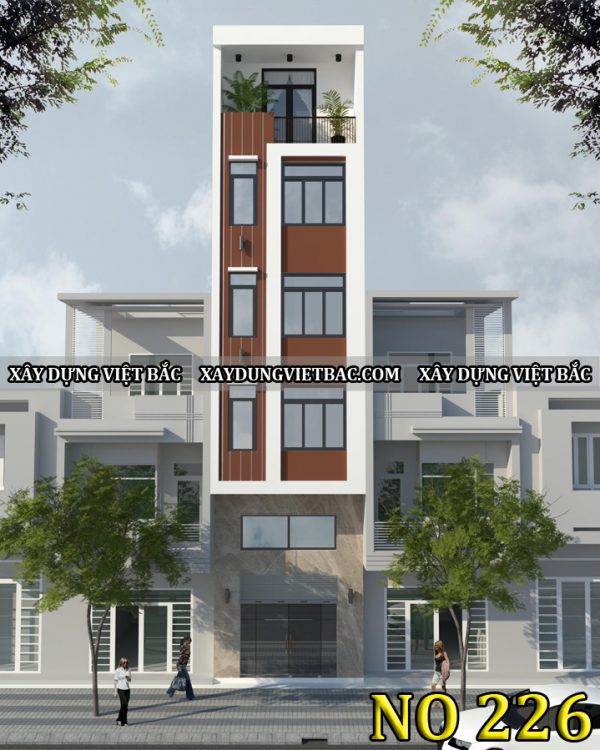 mau nha ong hien dai 5 tang 4.2x7m