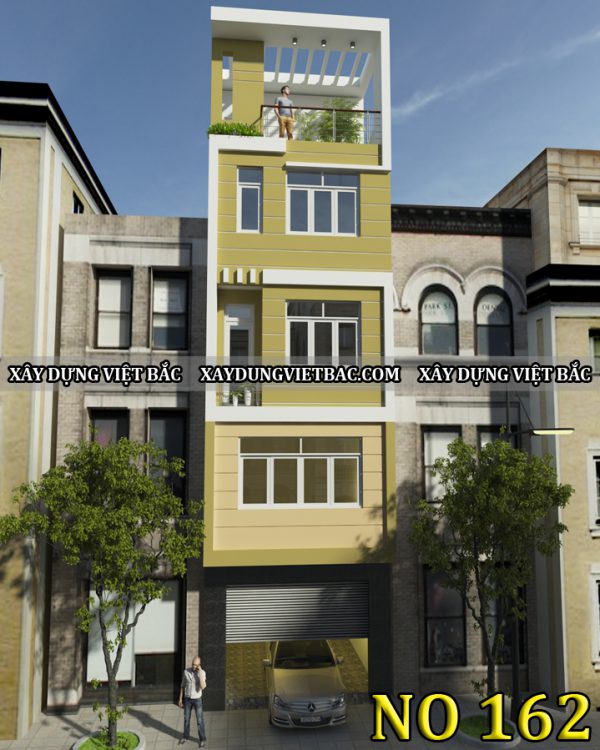 mau nha ong hien dai 5 tang 4.3x8m