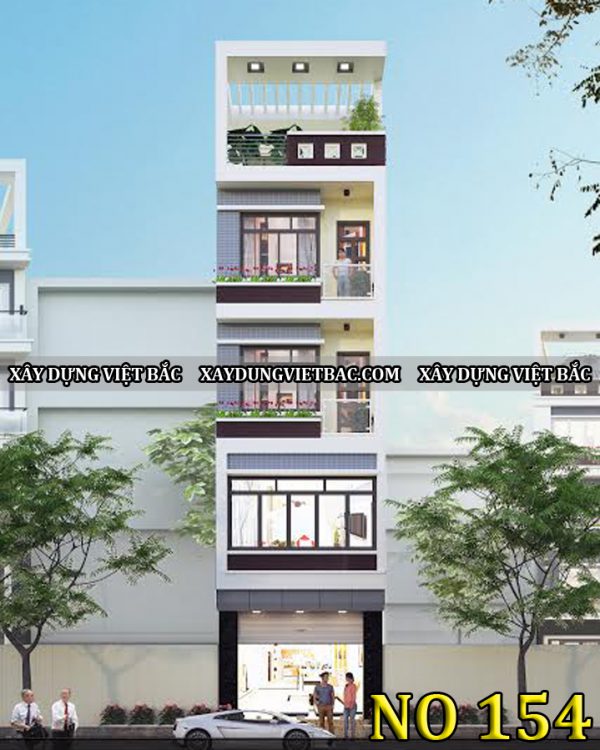 mau nha ong hien dai 5 tang 4.5x21m