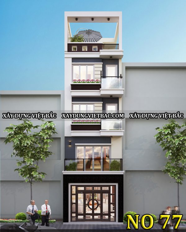 mau nha ong hien dai 5 tang 4x14m