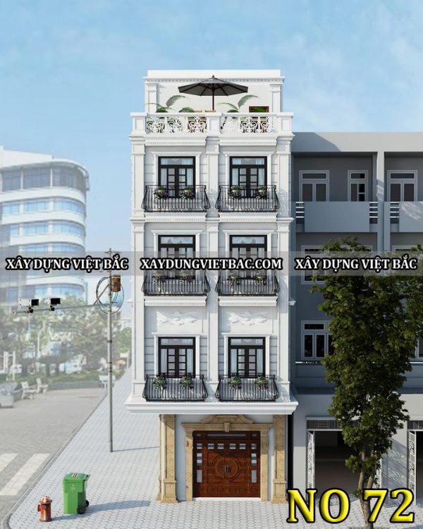mau nha ong hien dai 5 tang 5x7m