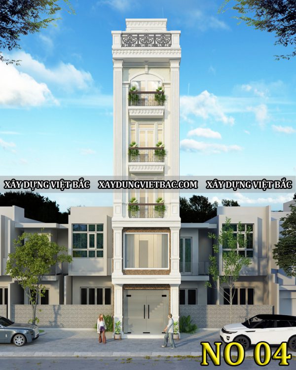 mau nha ong tan co dien 5 tang 4x16m