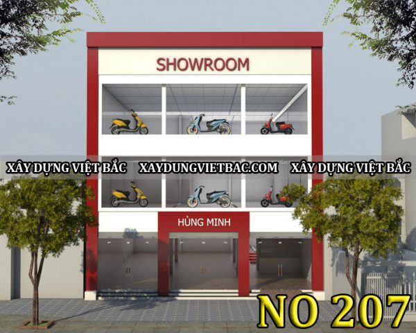 mau showroom 3 tang 12.9x25.5m