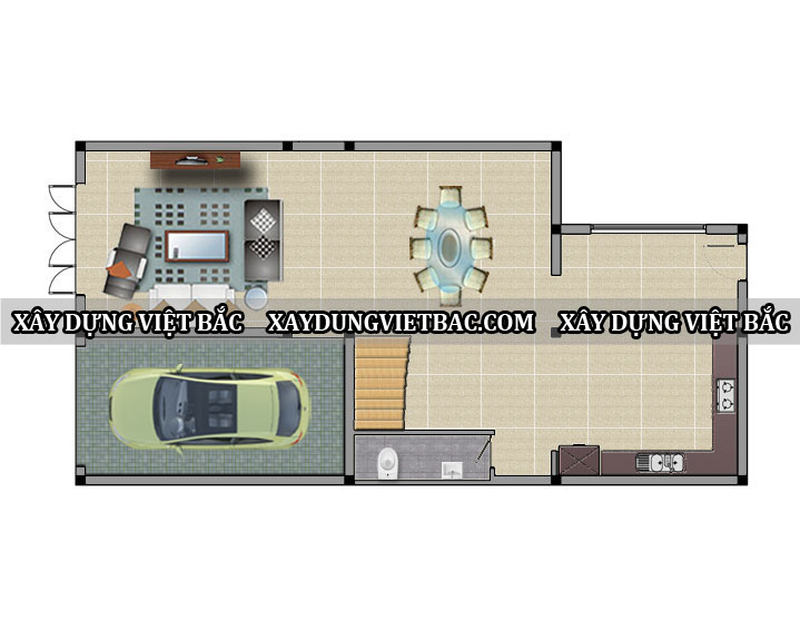 mau biet thu hien dai 3 tang 8.3x16.2m2