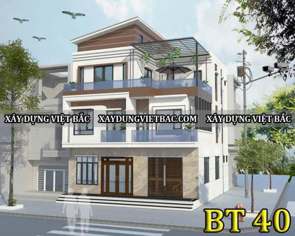 mau biet thu hien dai 3 tang 9.5x11m