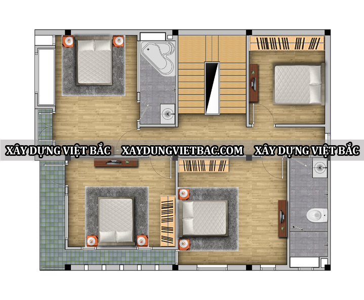 mau biet thu hien dai 3 tang 9.5x11m2
