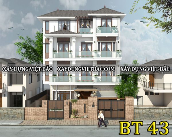 mau biet thu hien dai 4 tang 11x10m