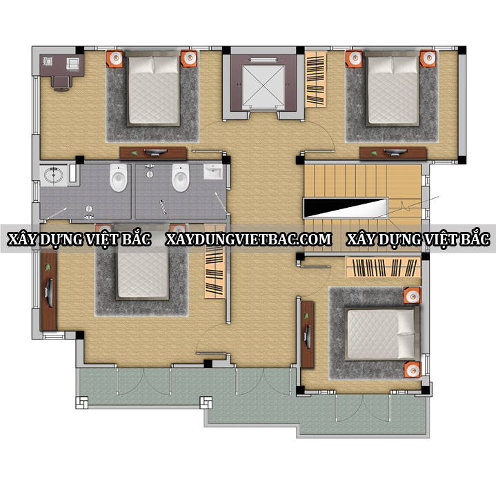 mau biet thu hien dai 4 tang 11x10m2