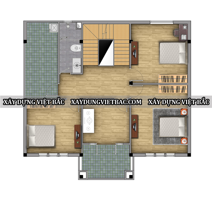 mau biet thu mai thai 2 tang 11.5x11m2