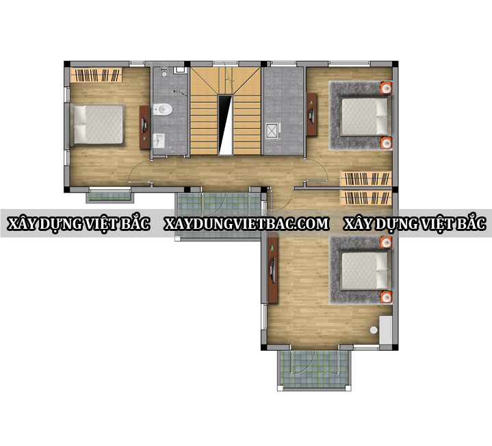 mau biet thu mai thai 2 tang 13x11m2