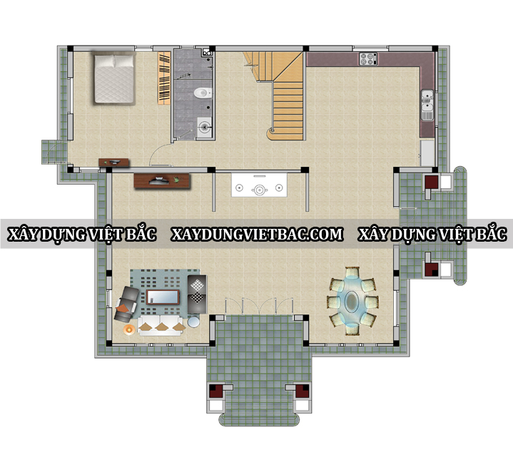 mau biet thu mai thai 2 tang 15x13m1