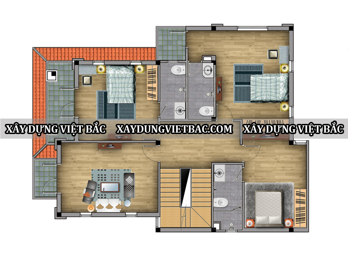 mau biet thu mai thai 3 tang 11x13m2