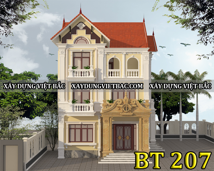 mau biet thu mai thai 3 tang 13x11m