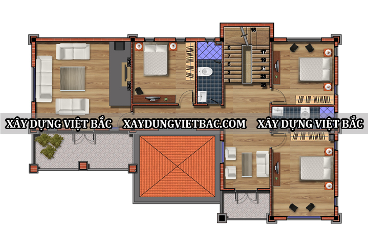 mau biet thu mai thai 3 tang 18.5x8m2
