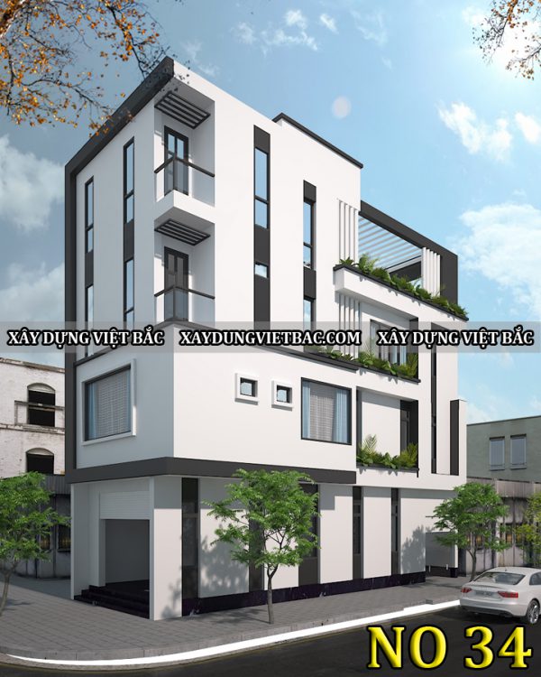mau nha ong 2 mat tien 4 tang 5x15m