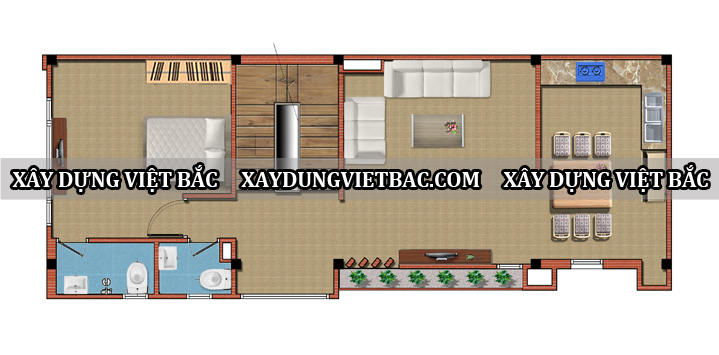 mau nha ong 2 mat tien 4 tang 5x15m2