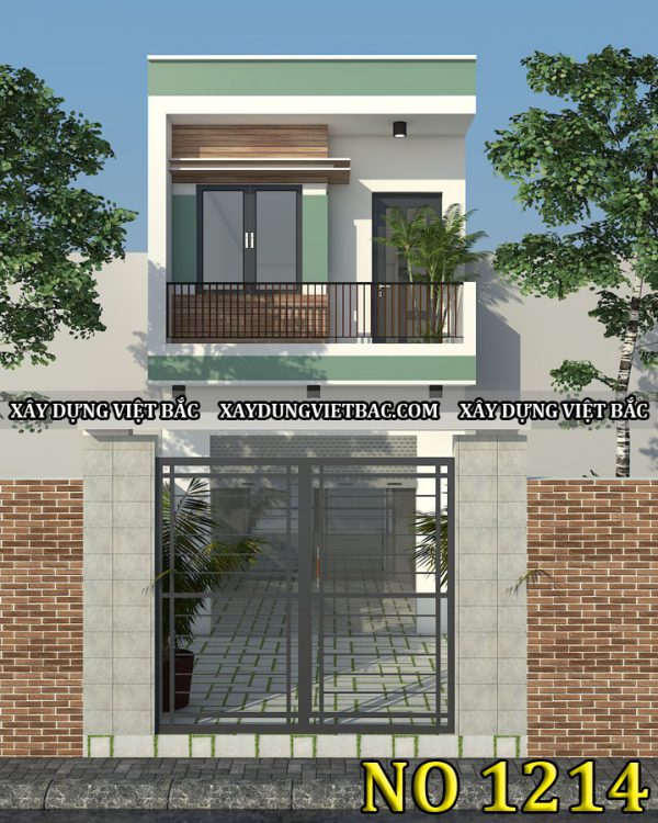mau nha ong hien dai 2 tang 4.2x12m