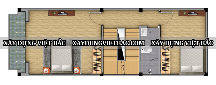 mau nha ong hien dai 2 tang 4.5x12.5m2