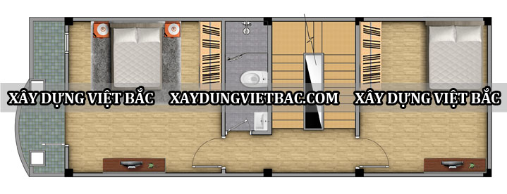 mau nha ong hien dai 2 tang 4.5x13m2