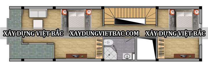 mau nha ong hien dai 2 tang 4.5x15m2