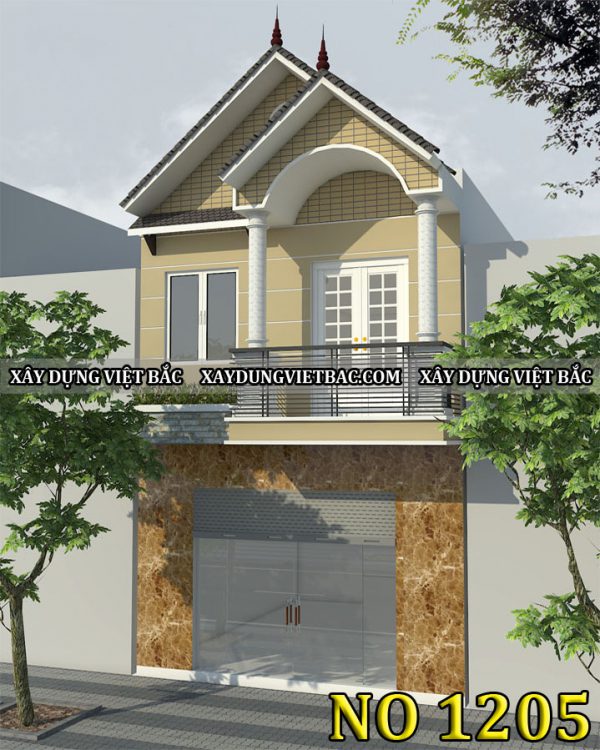 mau nha ong hien dai 2 tang 4.5x16m