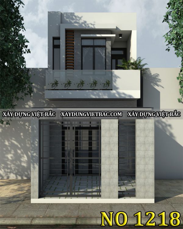 mau nha ong hien dai 2 tang 4.5x17m