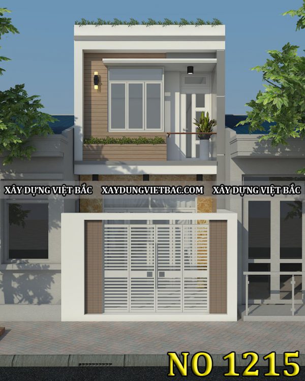 mau nha ong hien dai 2 tang 4x12.5m
