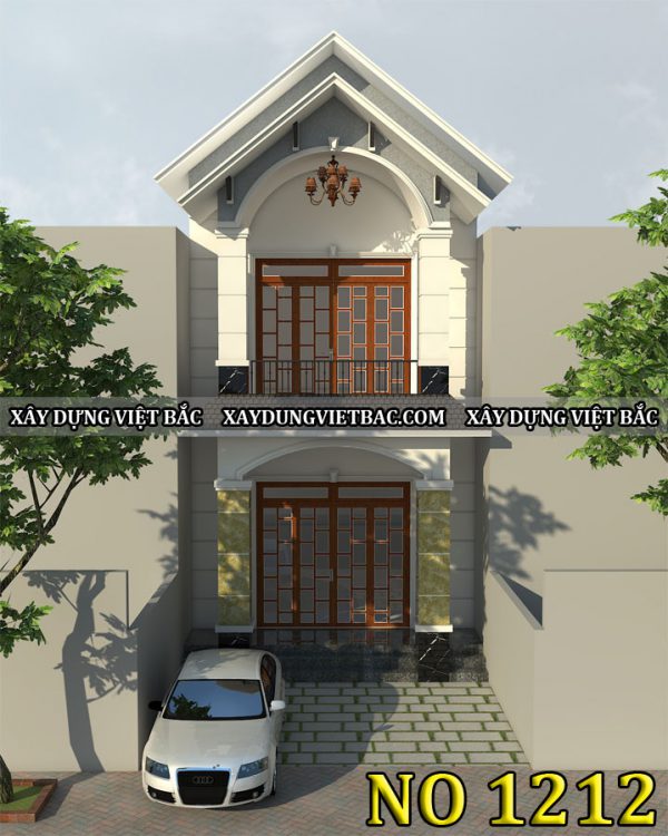 mau nha ong hien dai 2 tang 4x12m