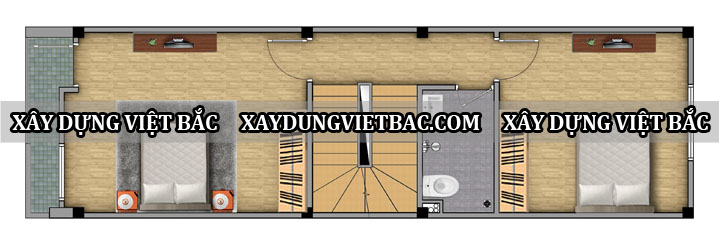 mau nha ong hien dai 2 tang 4x13m2
