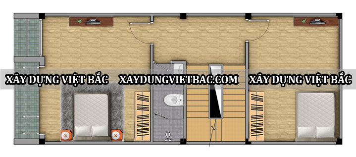 mau nha ong hien dai 2 tang 5.5x12m2