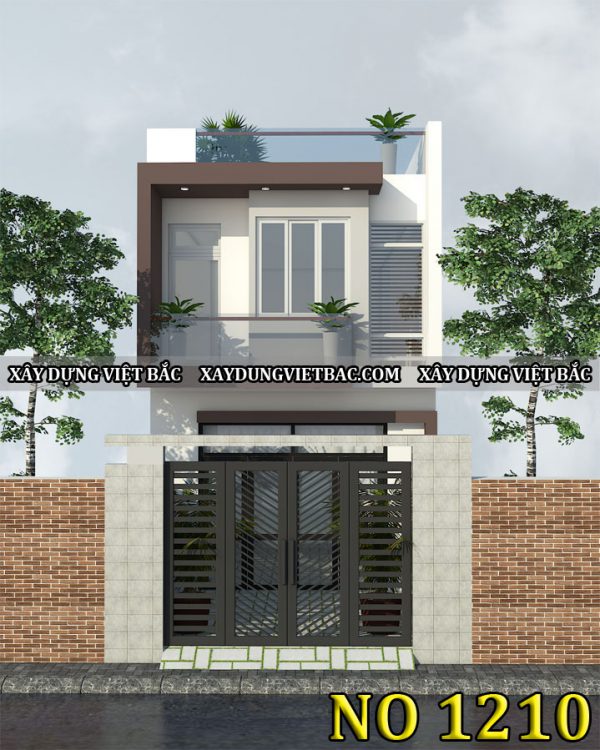 mau nha ong hien dai 2 tang 5.5x14m