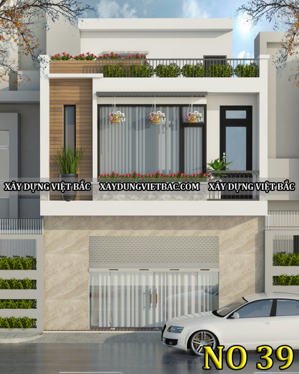 mau nha ong hien dai 2 tang 6x22m