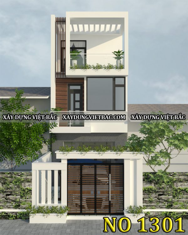 mau nha ong hien dai 3 tang 4.5x12m