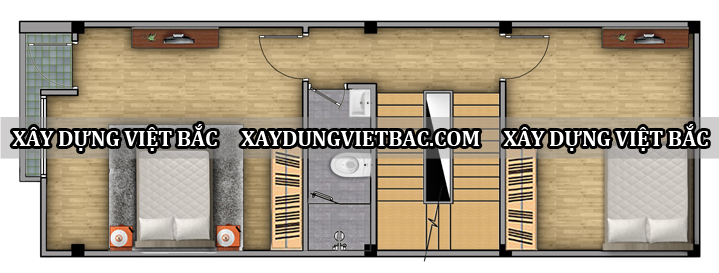 mau nha ong hien dai 3 tang 4.5x13.5m2