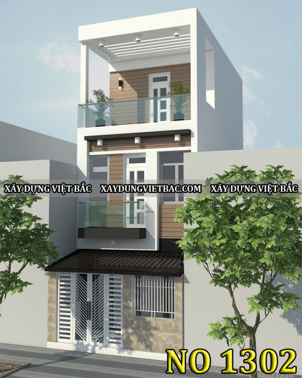 mau nha ong hien dai 3 tang 4.5x16m