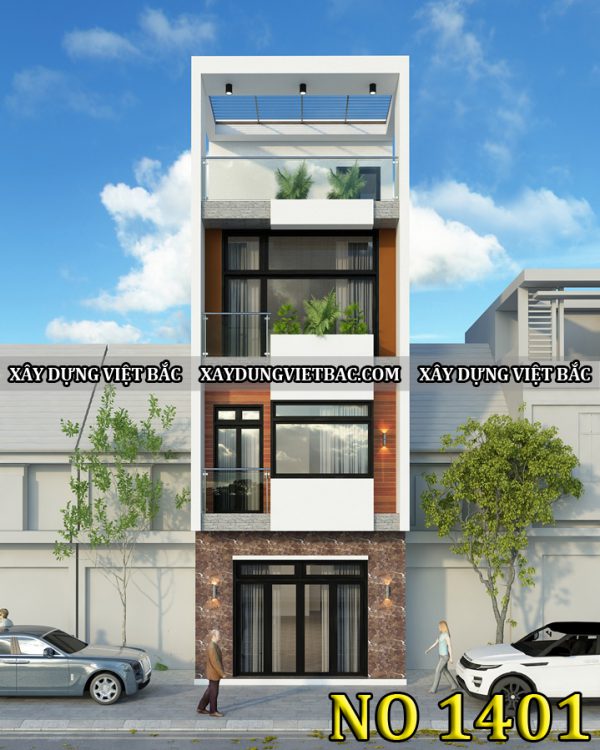 mau nha ong hien dai 4 tang 4.5x13m
