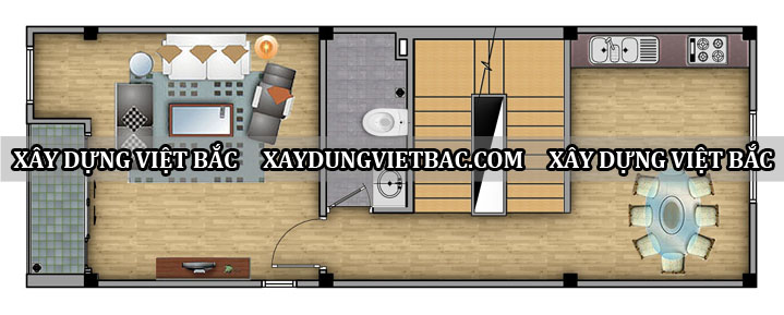 mau nha ong hien dai 4 tang 4.5x13m2