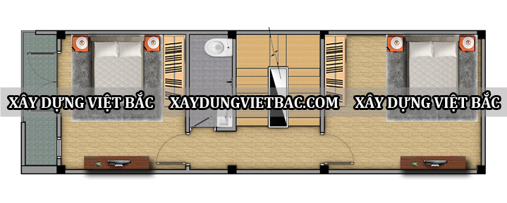 mau nha ong hien dai 4 tang 5x15m2