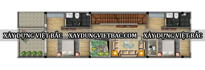 mau nha ong hien dai 4 tang 5x20m2