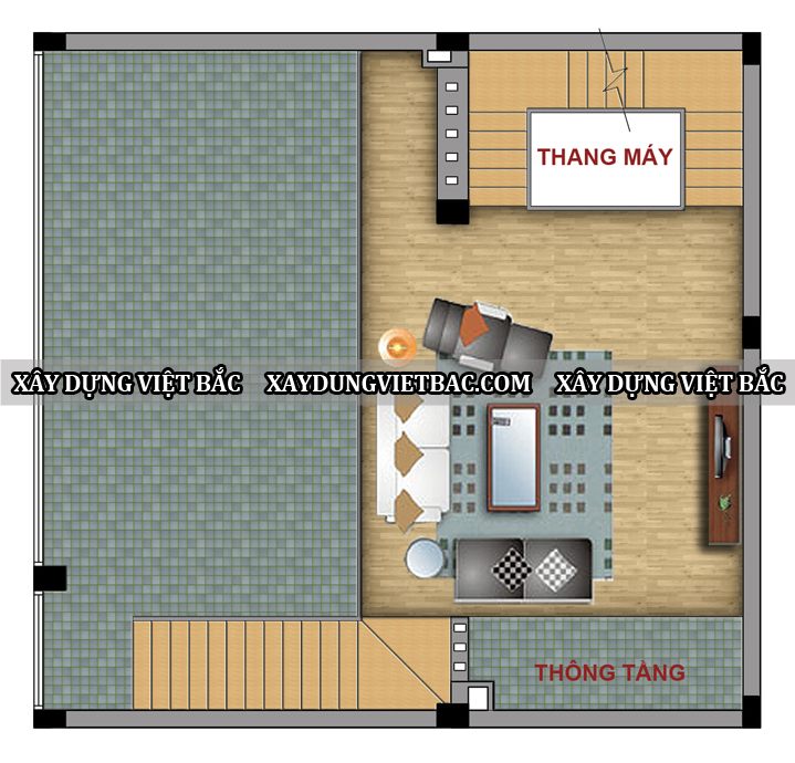 mau nha ong hien dai 4 tang 9x9m2