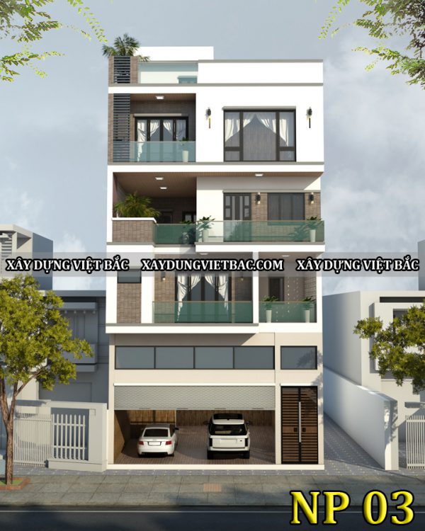 mau nha ong hien dai 4 tang 9x9m