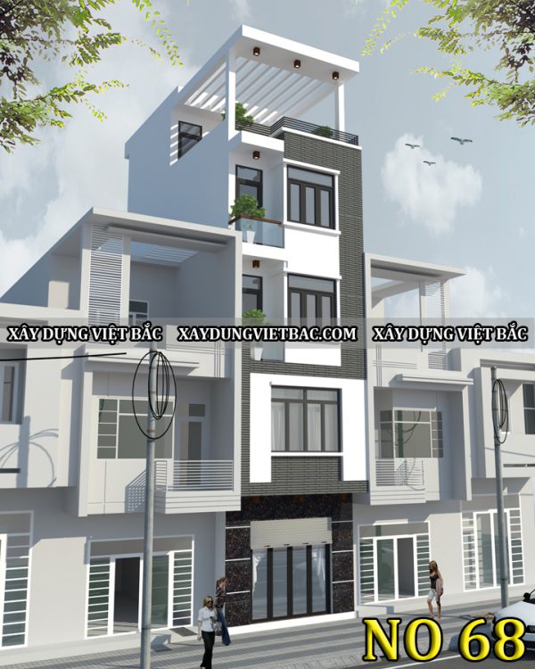 mau nha ong hien dai 5 tang 4.5x13m