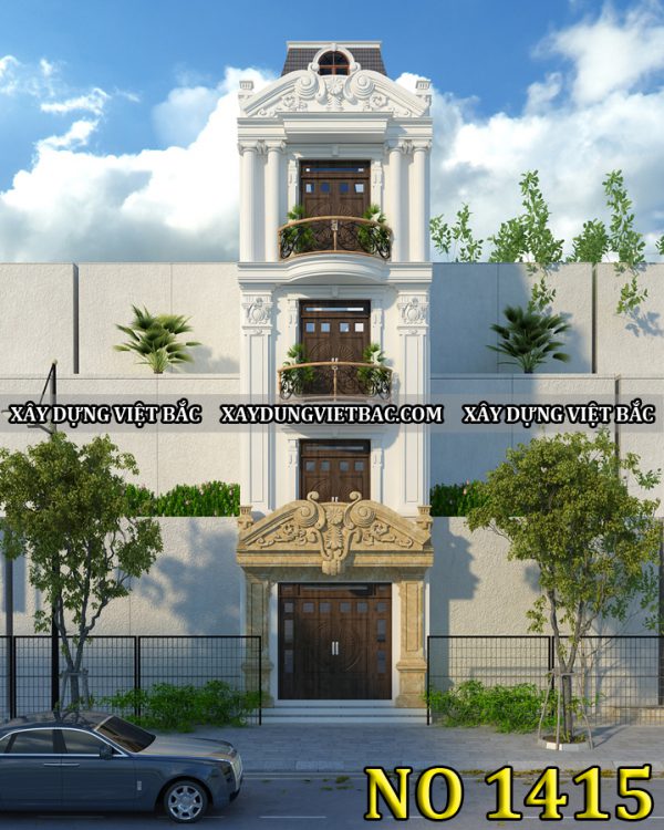 mau nha ong tan co dien 4 tang 5x16m